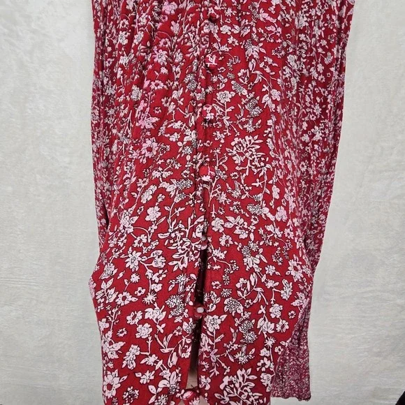 Hayden Los Angeles Floral Ruched Waist Maxi Dress Asymmetrical Hem Size Medium - Picture 6 of 11
